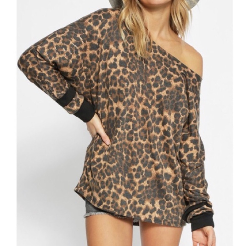 Leopard Print Boxy Top
